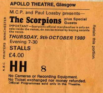 Scorpions - Oct '80