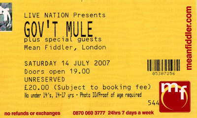 Gov't Mule July '07
