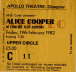 Alice Cooper - Feb '82