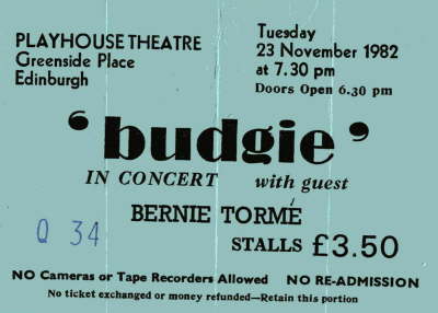 Budgie - Nov '82